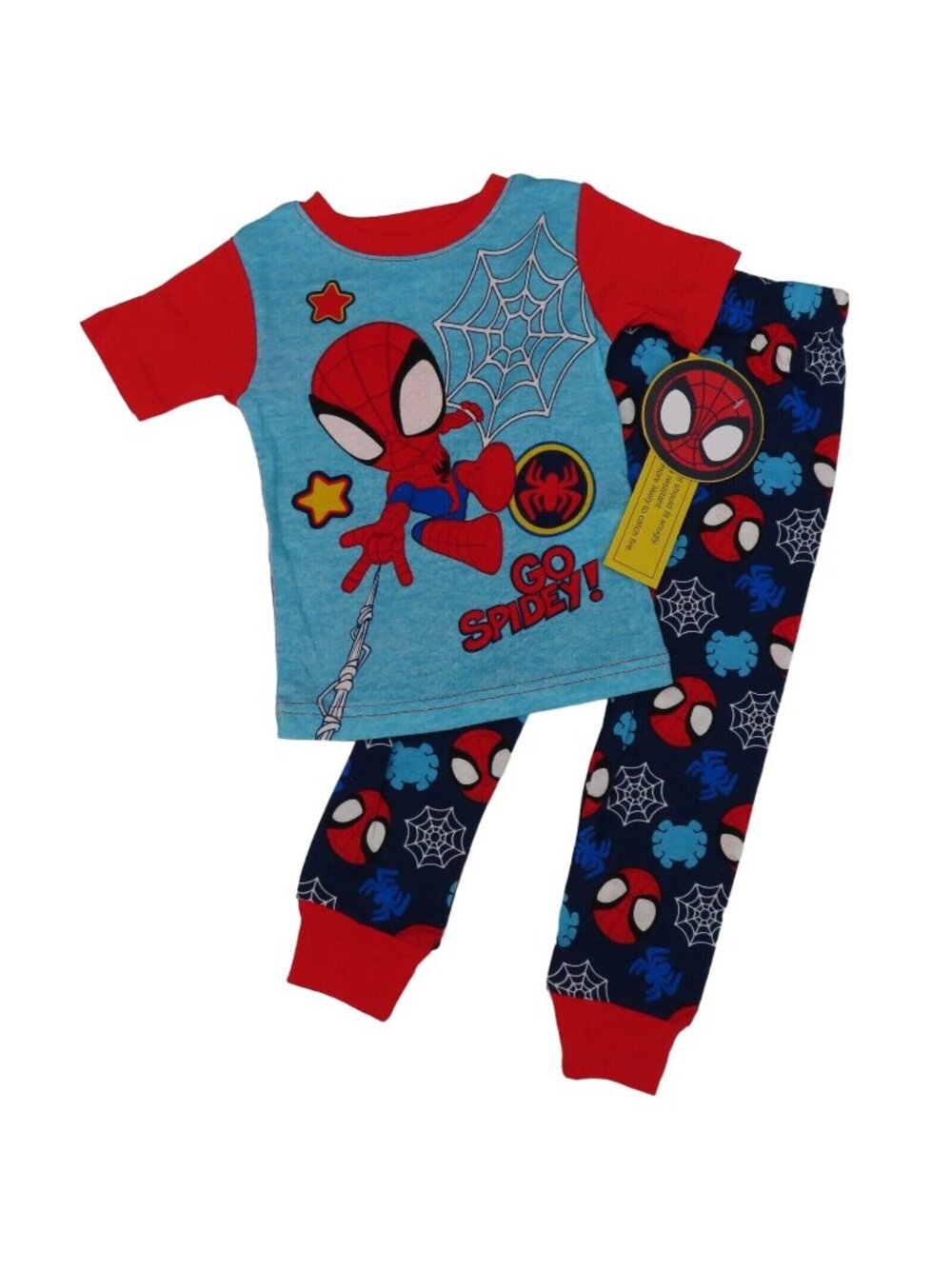 NEW Disney Junior Go Spidey 3T Toddler Boys Blue Red PJs Pajamas Set Shirt Pants